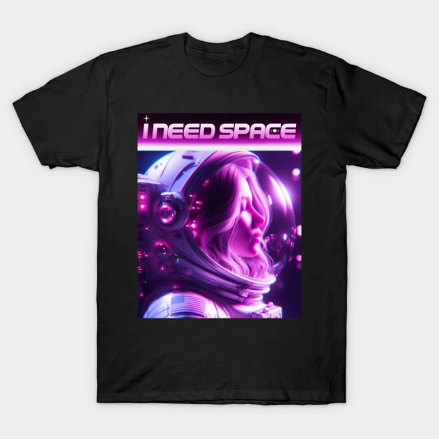 Astronaut Girl - I Need Space T-Shirt by GFXbyMillust